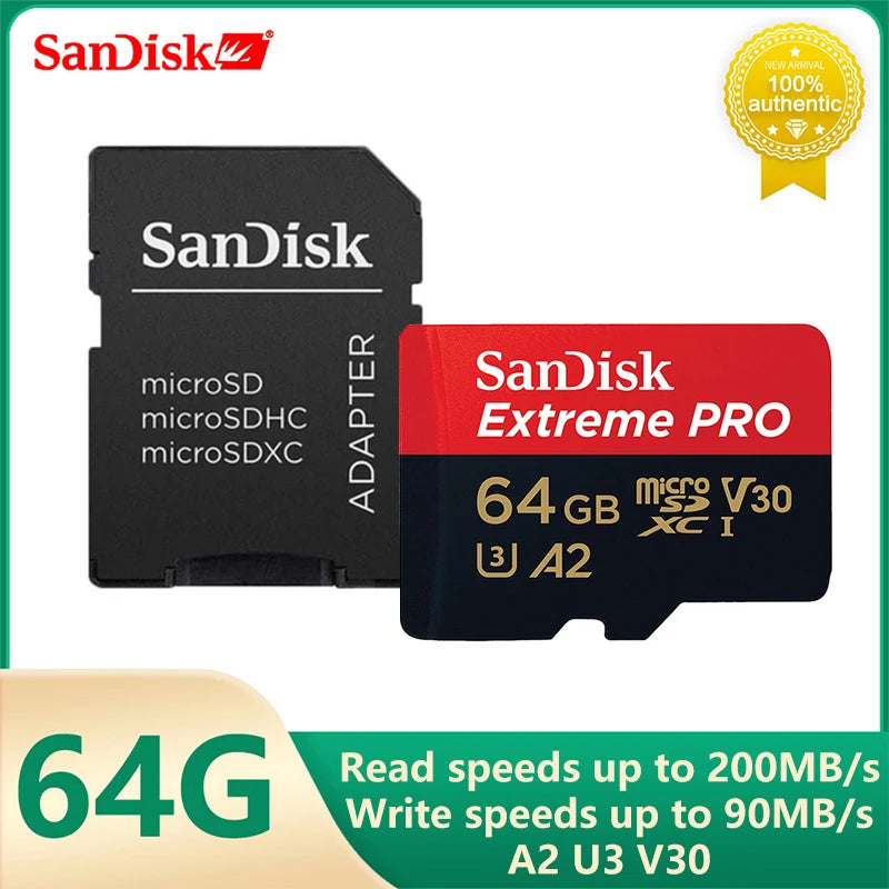 Extreme Pro Flash 128GB Card Micro SD Card SDXC UHS-I 512GB 256GB 64GB 32G U3 V30 TF Card Memory Card Adapter for Camera for DJI