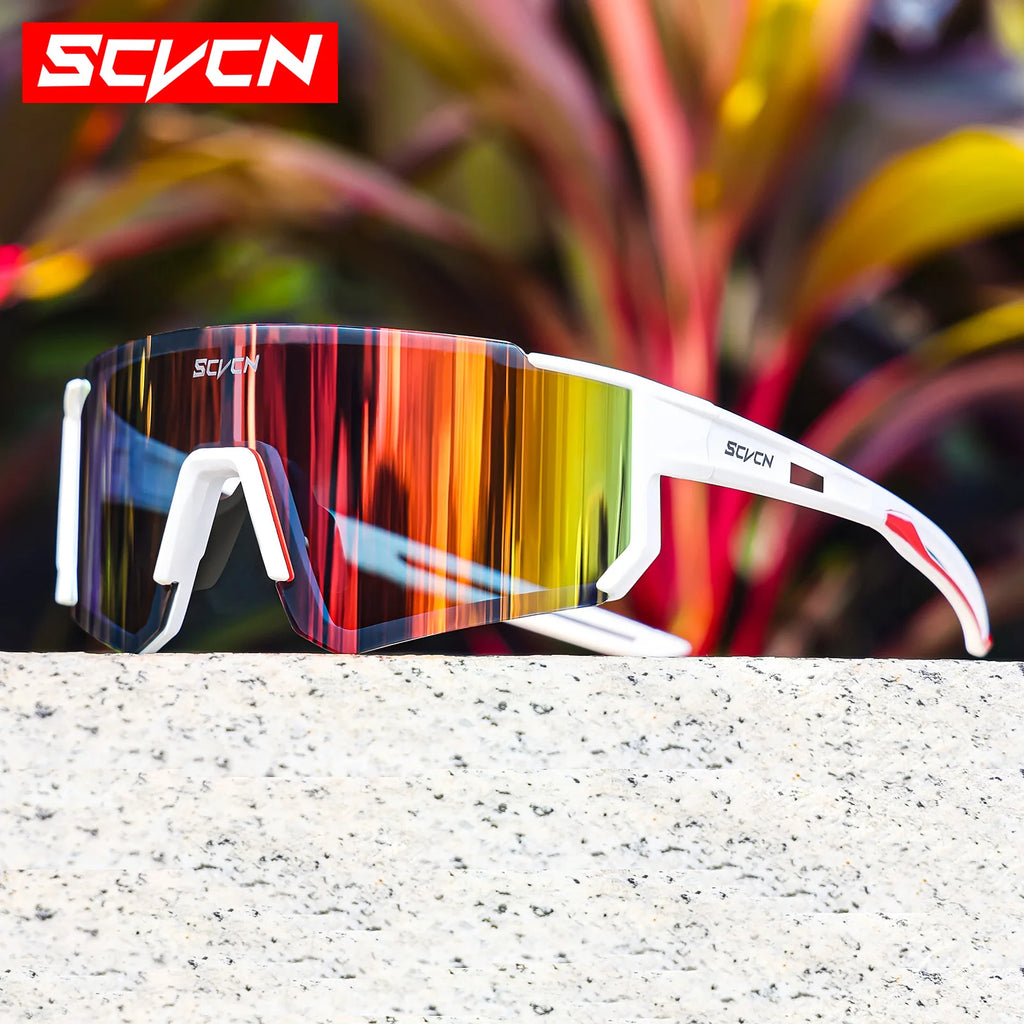 SCVCN new Outdoor Cycling Sunglasses Men MTB Bike Glasses  Sports Mountain Climbing fishing Women Bicycle Cycling UV400 Goggles