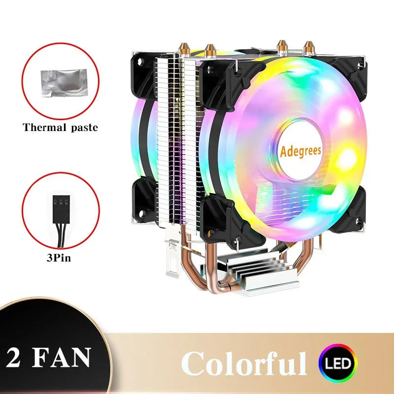 CPU Air Cooler X79 X99 3Pin/4Pin PWM Processor Cooling Fan For Intel LGA 1366 1151 1155 1200 1700 2011 AMD AM3 AM4 AM5