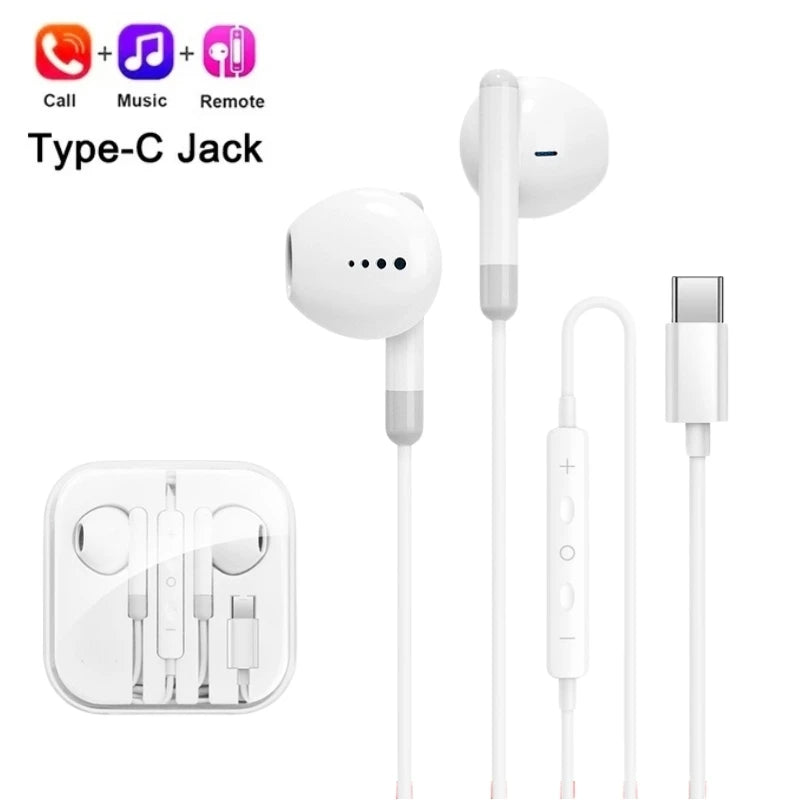 For Xiaomi Headphones Xiaomi mi 14 13 12 11 in-ear Earphones Redmi Note 10 9 8 7 Type C 3.5mm Wired Headset Phone Accessories