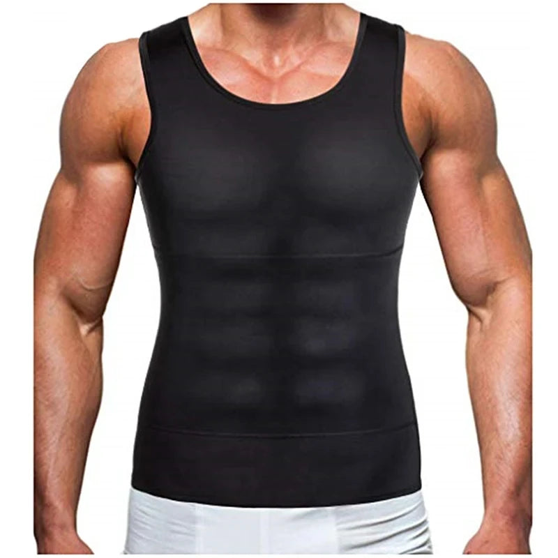 Mens Compression Sleeveless Jersey Fitness Clothes Training Shirts Gym Tank Tops Running Sports Skinny Vest Tight T-Shirt