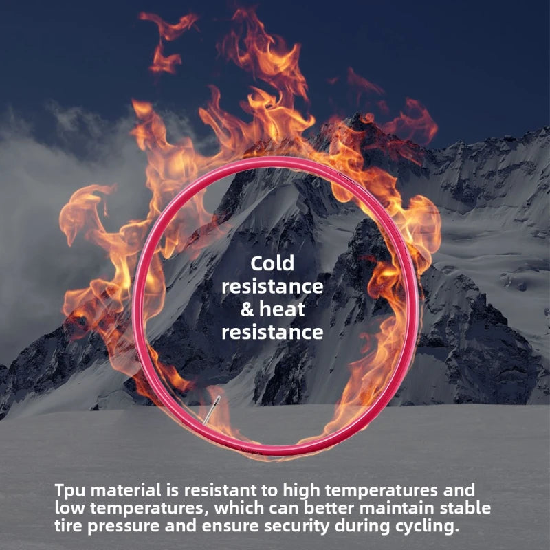 RideNow Bike Inner Tube 700C18 23 25 28 30 32 Road Glowing valve Bicycle TPU Tire 65mm Ultralight 36g French Valve Accessories