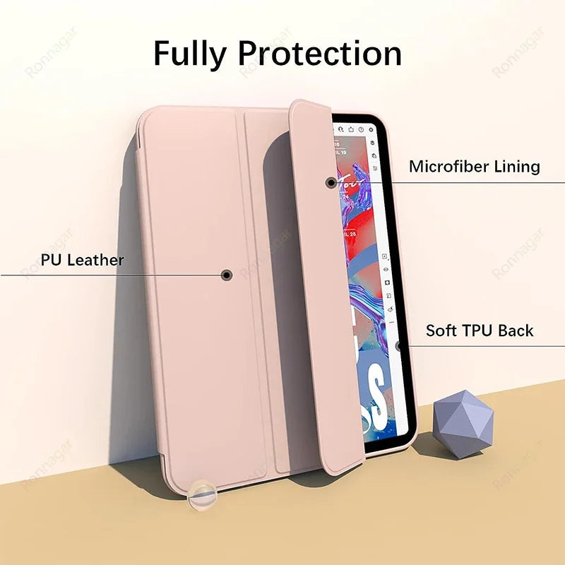 Pencil Slot Funda Case iPad 10th Generation iPad Air11 2025 2024 M3 M2 iPad Pro11 M4 iPad Air4 5 10.9 A16 7 8 9th 10.2 10.5 9.7