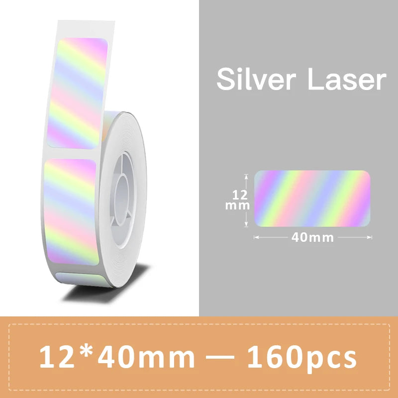 1Roll P12 P15 Thermal Label Sticker 12mm*40mm tape Compatible Phomemo D30 Q30 Marklife P11 P50 L12 DELI Q2 Labeller