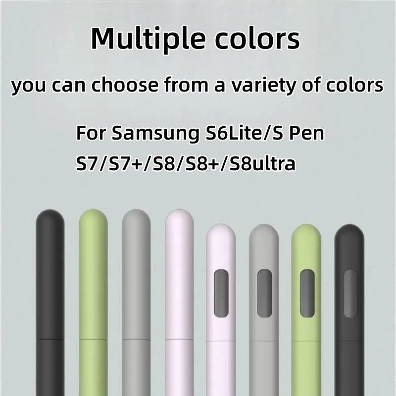 Silicone Pencil Case Tablet Touch Stylus Pen Cover Solid Color for Samsung Galaxy Tab S6 Lite S Pen S7 FE S8 Ultra S9 Plus