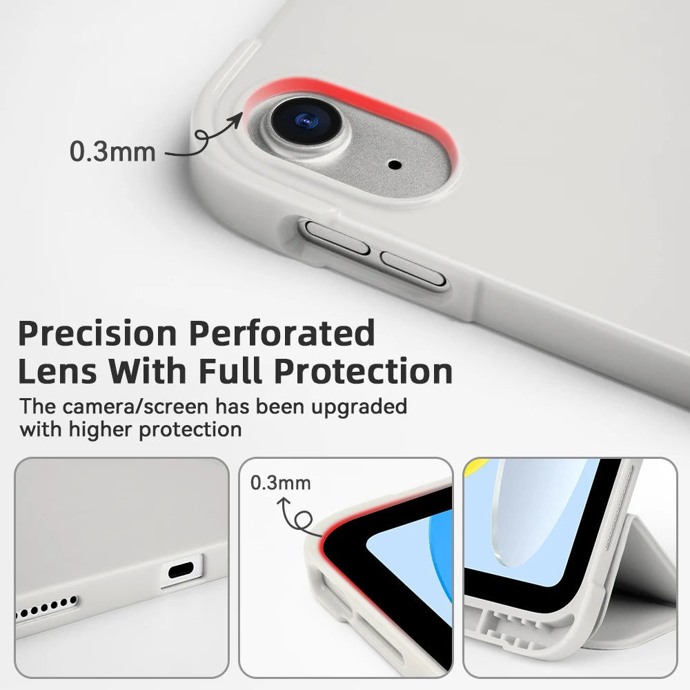 For iPad Mini 6 7 iPad Pro 11 M4 iPad Air 11 M2/M3 10th A16 for Air 5/6/7/8 10.2 9.7 10.9 Shockpro Case with Side Pencil Holder