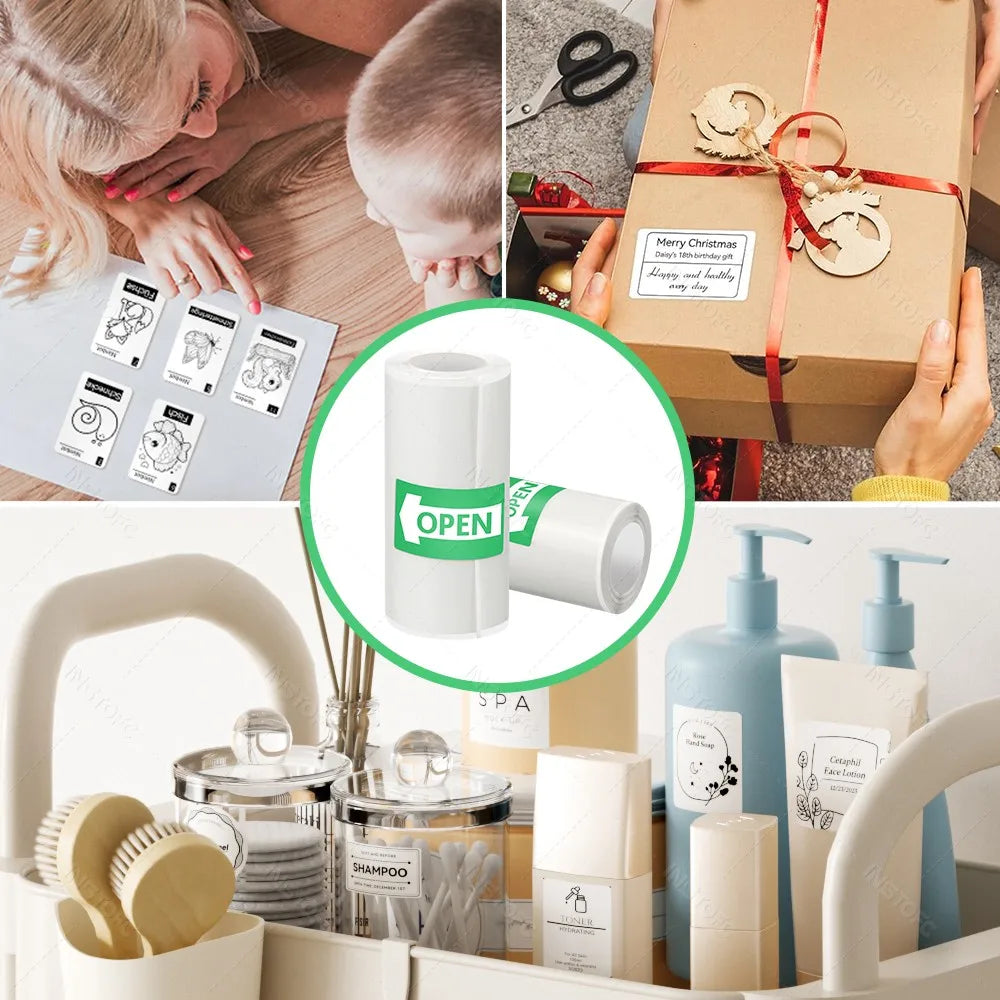 Printable Adhesive Paper 3~15 Pcs Mini Printer Sticker Paper Rolls, Thermal Photo Paper Rolls, for Mini Pocket Thermal Printer