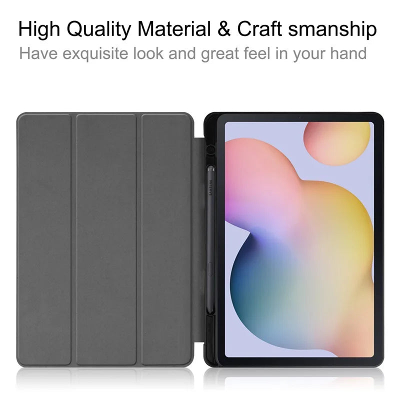 For Samsung Galaxy Tab S6 Lite 10.4 Stand Cover for Samsung Tab S6 Lite Case 2024 2022 2020 SM-P610 P620 P619 Pencil Holder Fund