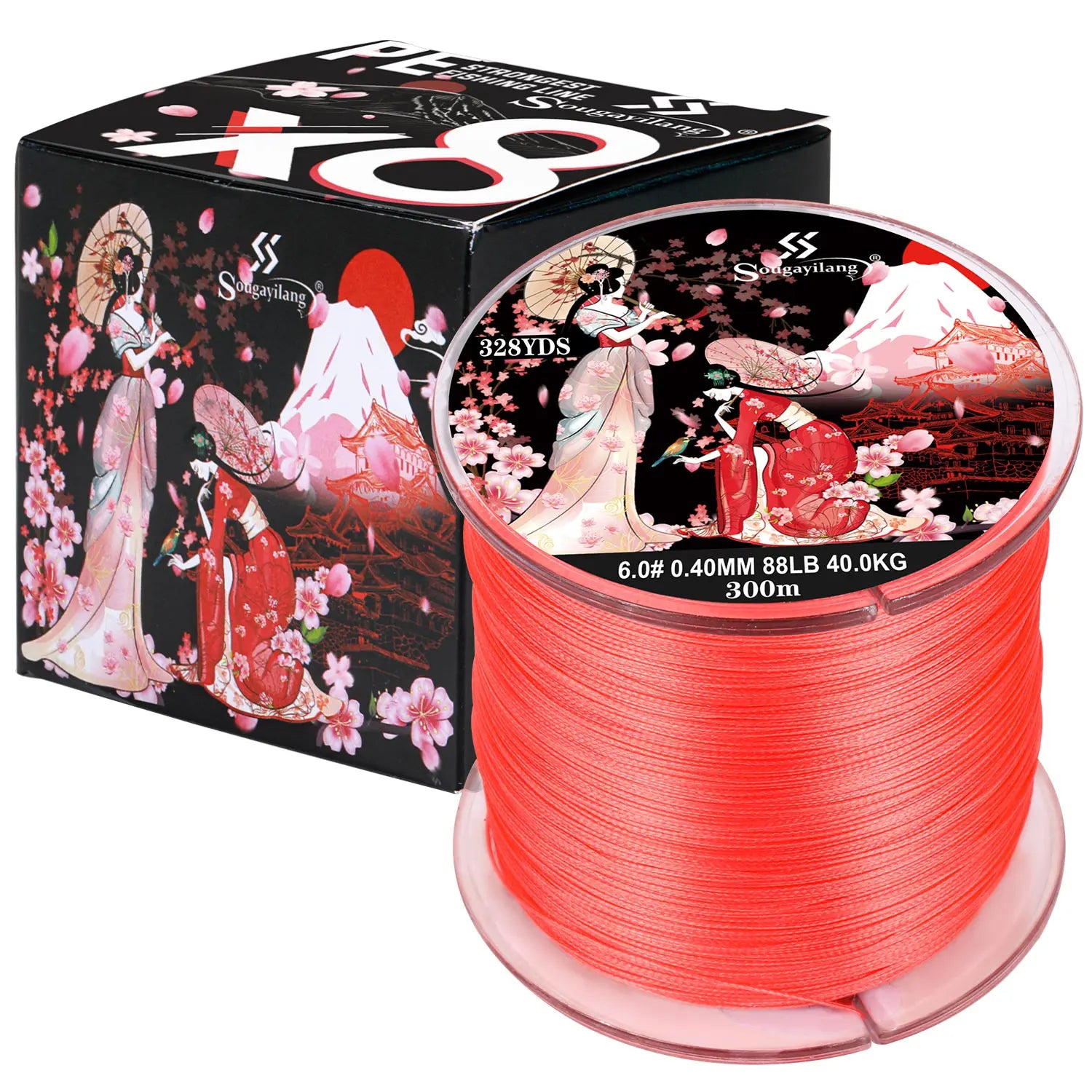 Sougayilang 8 Strands Braided Fishing Line 100M 300M Multifilament Carp Fishing Japanese Braided Wire Fishing Accessorie PE Line