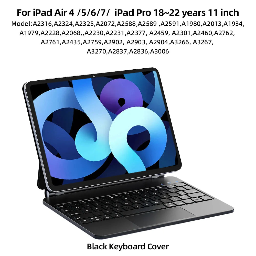 Magic Keyboard for iPad Air 4 Air 5 Air 6 Air 7 11 inch case for iPad Pro 11 inch 2018-2022 Generation Cover Smart Cover