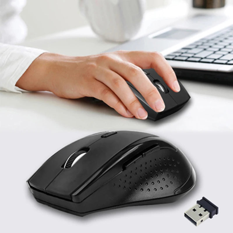 2.4GHz Wireless Optical Mouse for PC Gaming Laptops Game 6 Keys Wireless Mice with USB Receiver Drop Shipping Computer Mouse