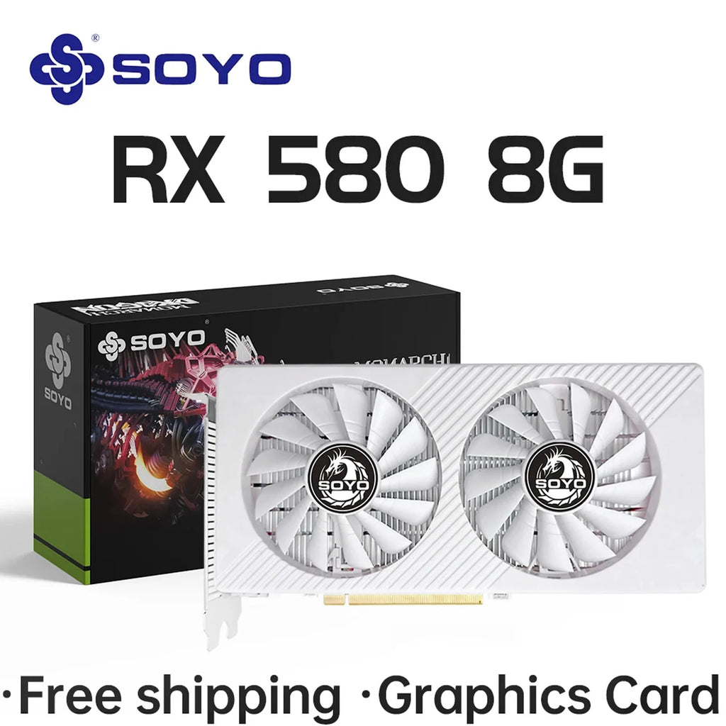 SOYO Graphics Cards Radeon RX580 8G & RX550 4G Video Gaming Card PCIE3.0x16 GPU Desktop Computer Components AMD RX 580 8G