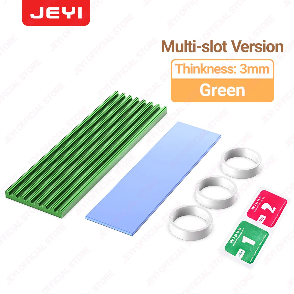 JEYI M.2 SSD Heatsink, Aluminum PS5 Radiator Solid State Drives Cooler Silicone Thermal Pad For NVME NGFF M2 2280 PCI-E SSD