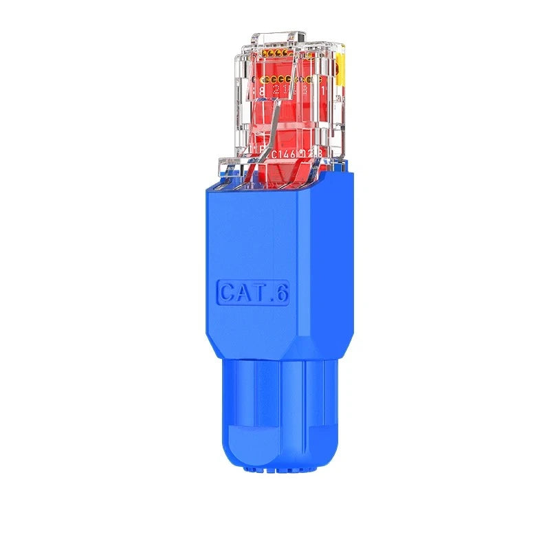 RJ45 Connector Tool Free CAT6A CAT6 10Gbps UTP Field Modular Plug Tool free Ethernet Reusable Termination Lan Plugs 1pcs
