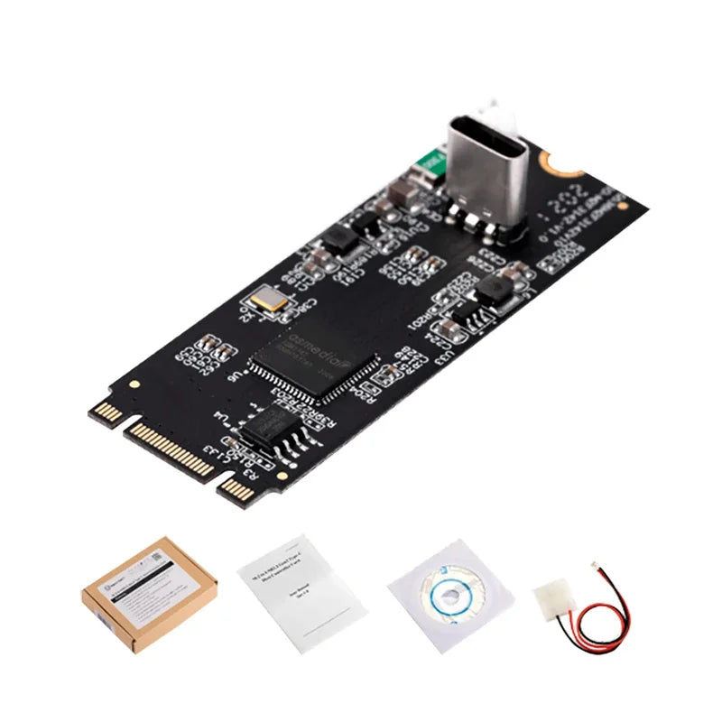 M.2 B+M Key To USB C 3.2 Gen2 10GB/S Type-C Interface Expansion Converter Controller Card NGFF B M Key To USB 22x60 Chip ASM3124