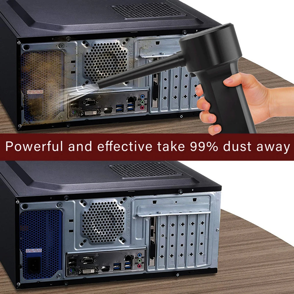 Compressed Air Duster For Computer Keyboard 51000 RPM Mini Electric Cordless PC Car Cleaner Wireless Air Blower