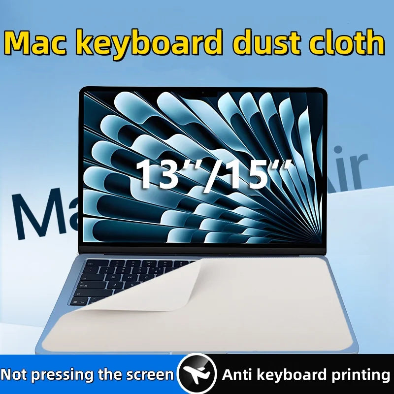 Laptop Keyboard Protection Cloth - Durable Tear Resistant Microfiber Liner and Cleaning Polishing Cloth Compatible With MacBook