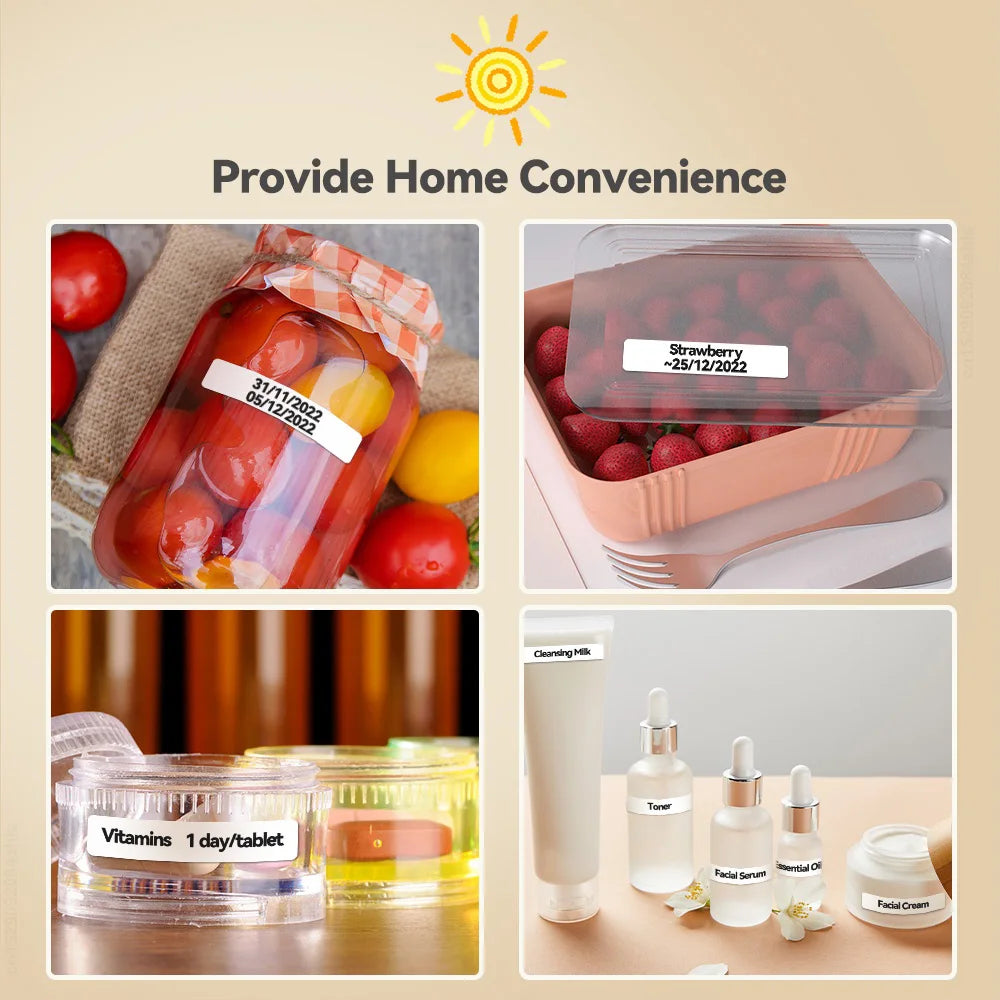 Marklife P12 Portable Mini Printer Auto Cut Labeling Machine Wireless Bluetooth Label Maker Similar As D11 D110 D101 Home/Office