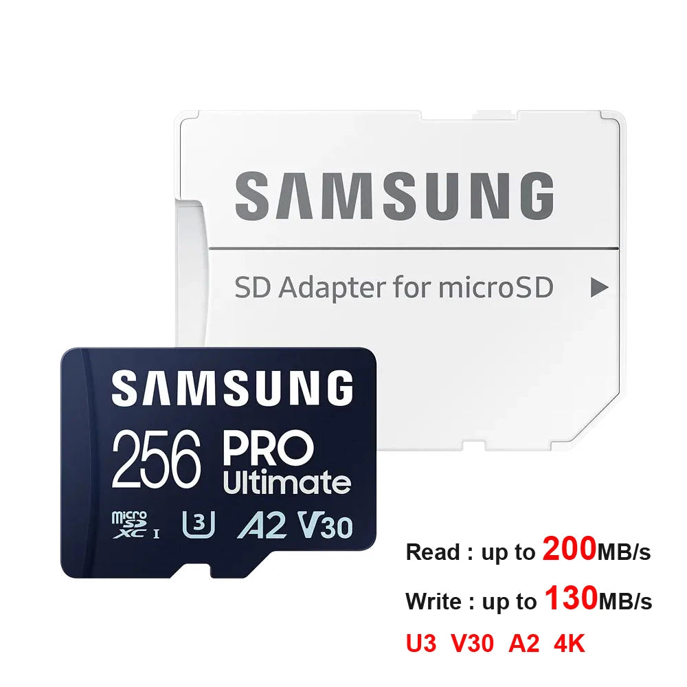Samsung EVO Plus/PRO Plus/PRO Ultimate mcroSD Card 512G 256GB 128GB 64GB SDXC Class 10 U1 High-Speed TF Card U3 for 4K UHD video