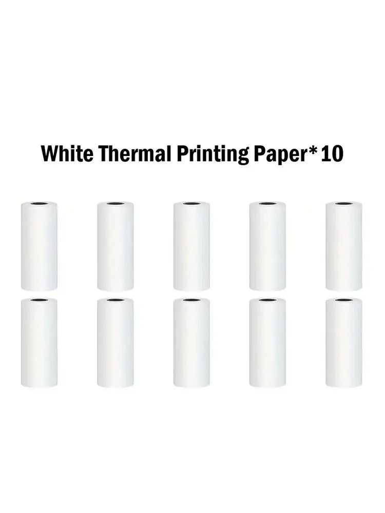10 Rolls White Children Camera Wood Pulp Thermal Paper Instant Print Kids Camera Printing Paper Replacement Accessories Parts
