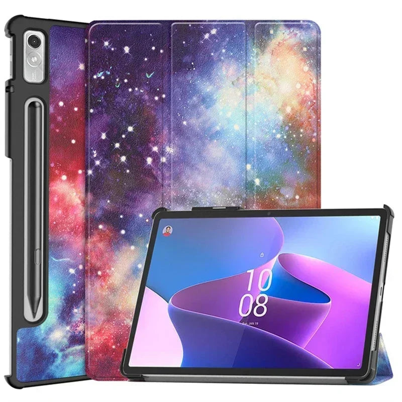 for Lenovo Xiaoxin Pad Pro 12.7 inch 2023 TB-370FU Tri-Folding Stand Smart Tablet Case For Lenovo Tab P12 Case 12 7 Cover funda