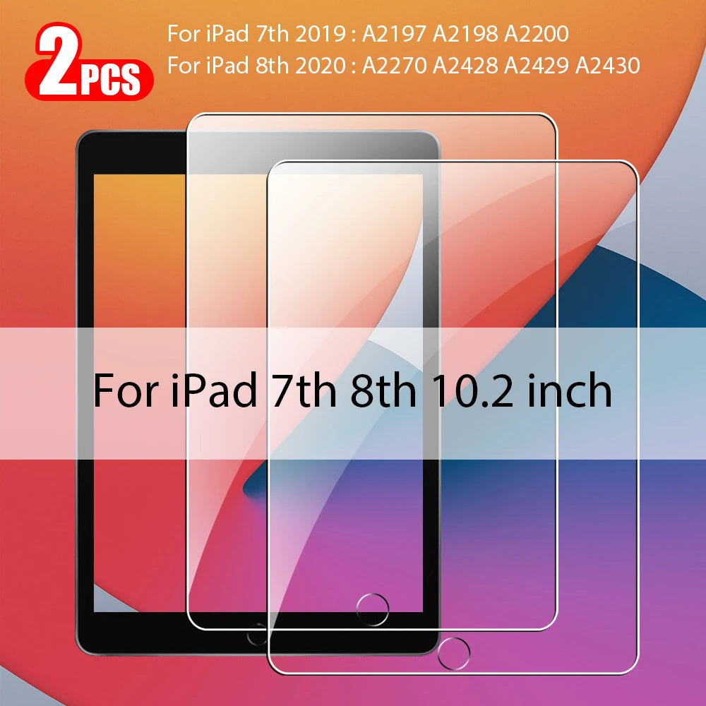2Pcs Tempered Glass Screen Protector For Ipad Pro 13 12.9 M4 Air 11 M3 M2 5 4 Mini 6 7 9 9th 10 10th Generation A16 Accessories