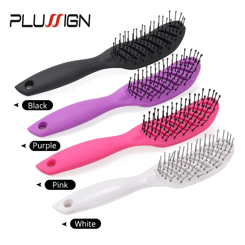 Styling Curly Hair Brush Salon Massager Comb Brush Detangling Drying Brush Anti Static Curved Vent Brush Scalp Massage Comb