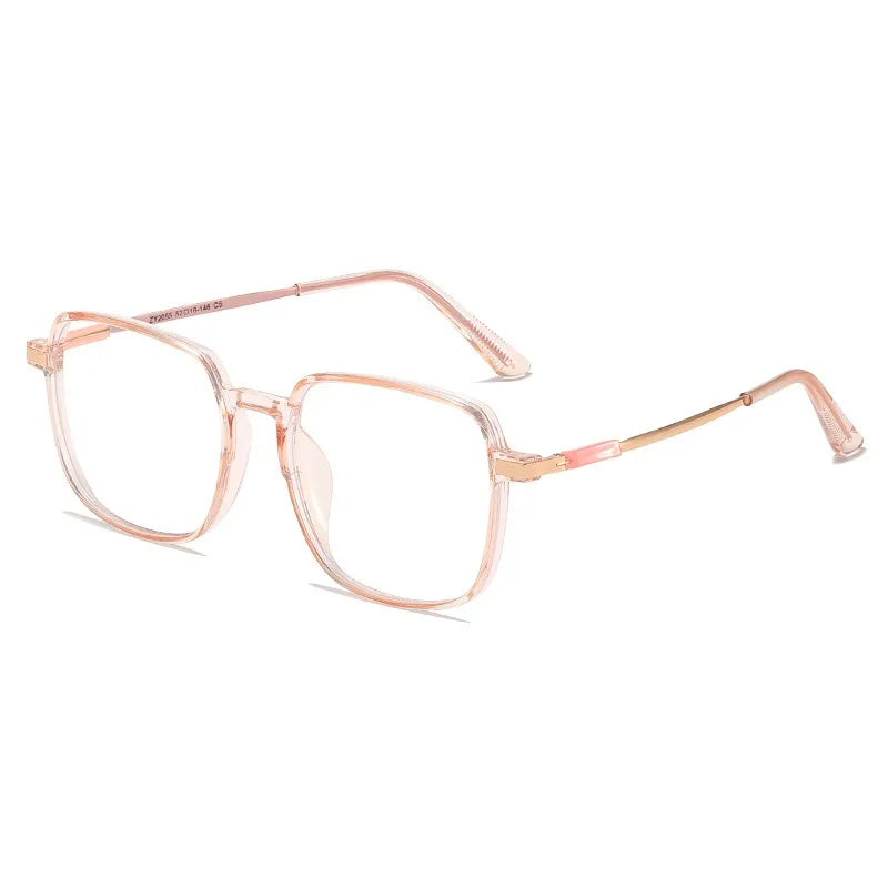 5PCS Anti Radiation Large Frame Glasses Shades for Woman Man Transition Eyeglasses Korean Replaceable Lens Women