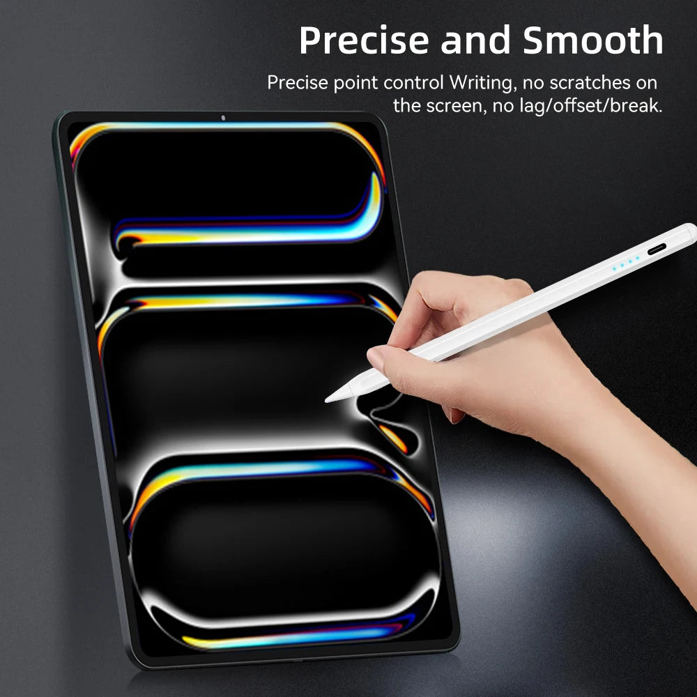 For iPad Pencil 2025 M3 Stylus Pen for Air 6 M2 Pro M4 with Palm Rejection Tilt for iPad Pro 11 12.9 13 7/8/9/10/11th mini 5 6 7
