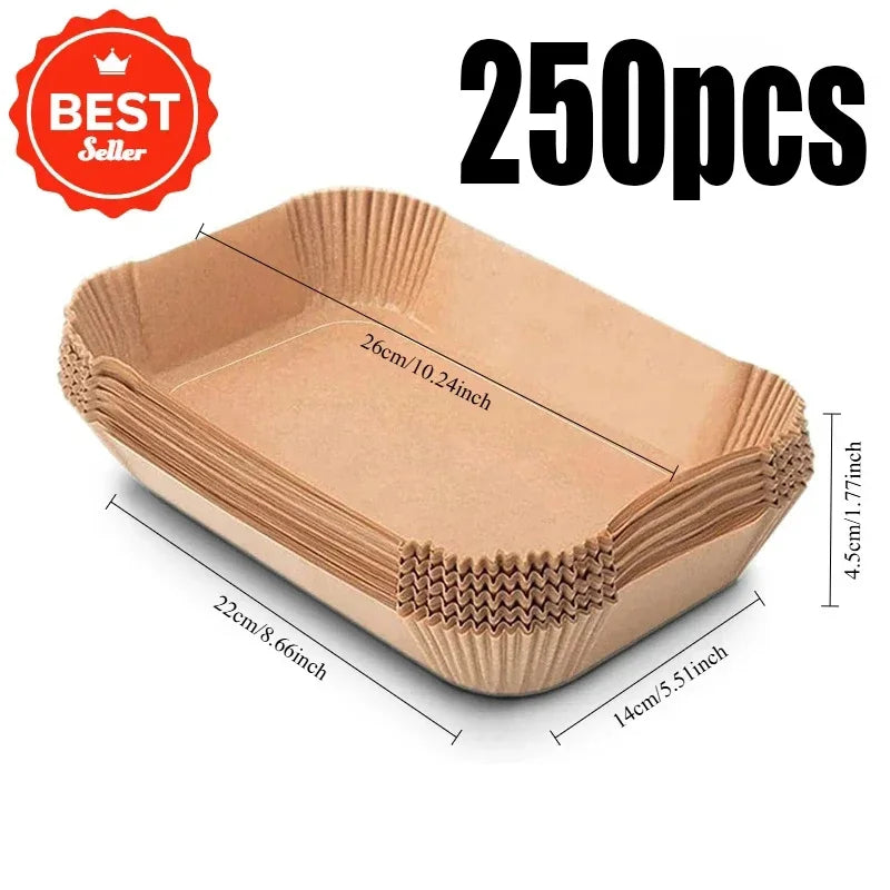 Disposable Air Fryer Paper Non-Stick Kitchen Baking Airfryer Mat Oilproof Micro-wave Barbecue Pad Baking Paper Liner Accessories