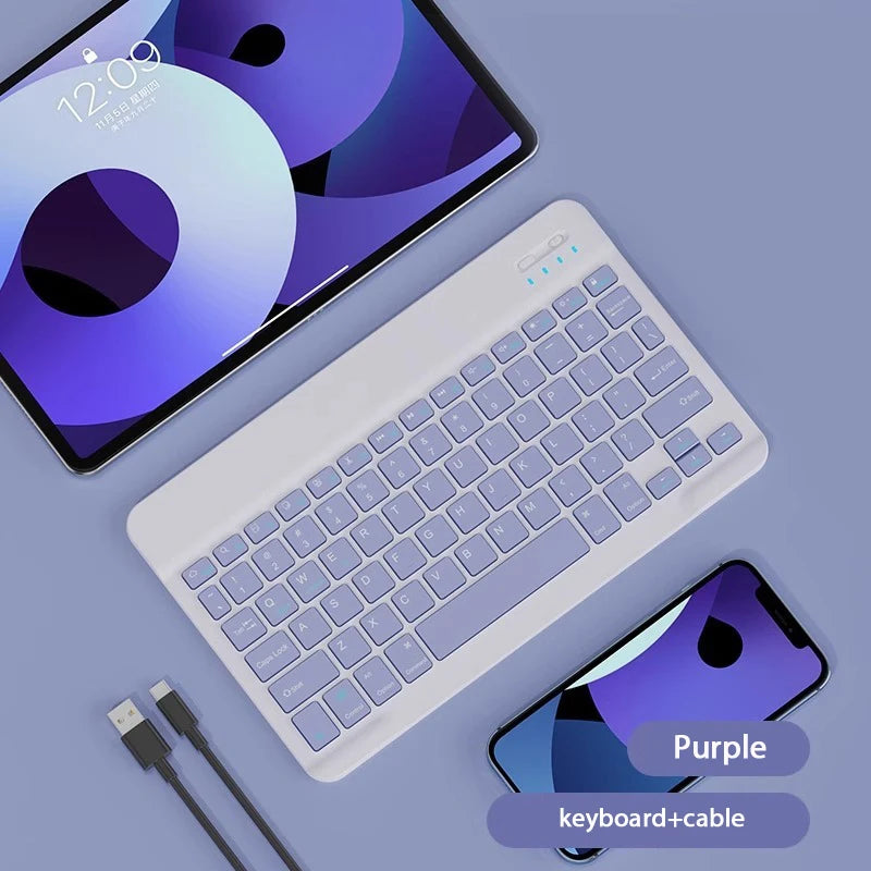 10 inch Magnetic Tablet Keyboard for iPad 2024 10.9 11 10.2 Bluetooth Rechargeable Keyboards for Xiaomi 6 Huawei Matepad 11.5