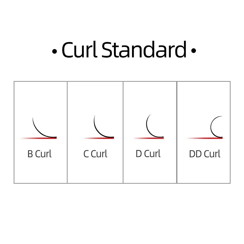 16 - Rows Black Matte Faux Individual Eyelash Extensions - Ideal for Professionals Seeking Soft, Natural - Look Lash Extensions