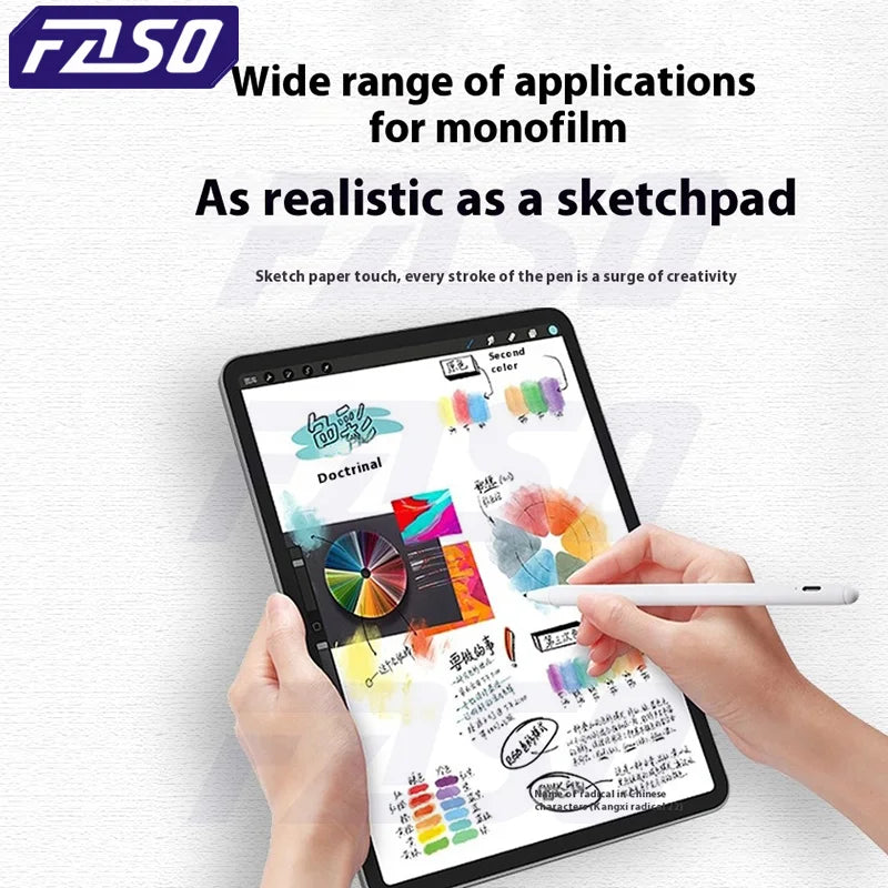 FASO 3Pcs Paper Feel Like Screen Protector For ipad Air 11 Pro 13 2024 10th 9th Generation 8 7 6 Air 5 4 Pro 11 12.9 10.5