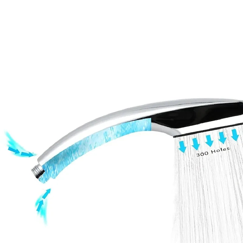 300 Holes Shower Head High Pressure Rainfall Water Saving Flow With Chrome Nozzle Square Shower Bathroom Accessories
