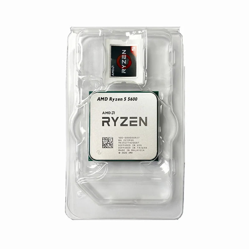 NEW AMD Ryzen 5 5600 R5 5600 3.5 GHz 6-Core 12-Thread CPU Processor 7NM L3=32M 100-000000927 Socket AM4 Graphics Chips Processor