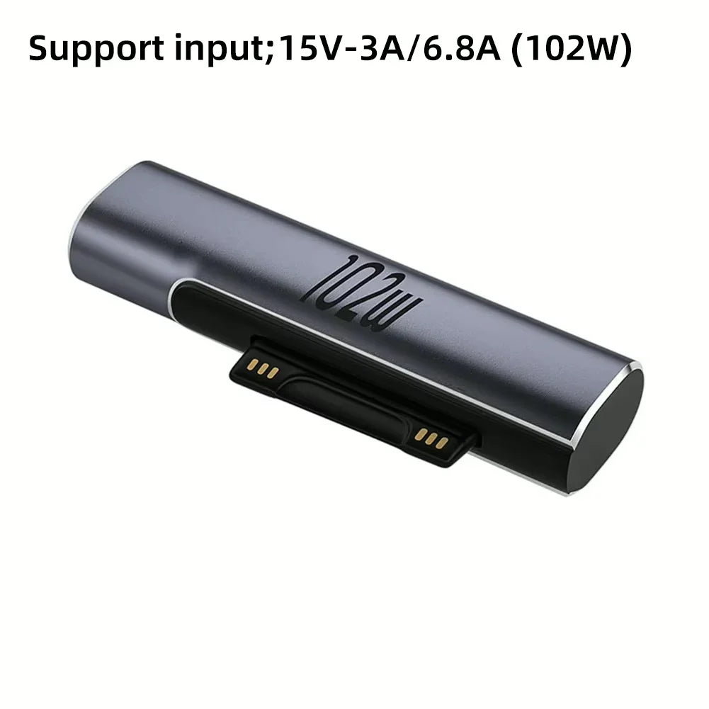 For Microsoft Surface Pro X 8 7 6 5 4 Go Book to Type C PD Adapter Tablet Fast Charging Plug Converter Magnetic Charger Adapter