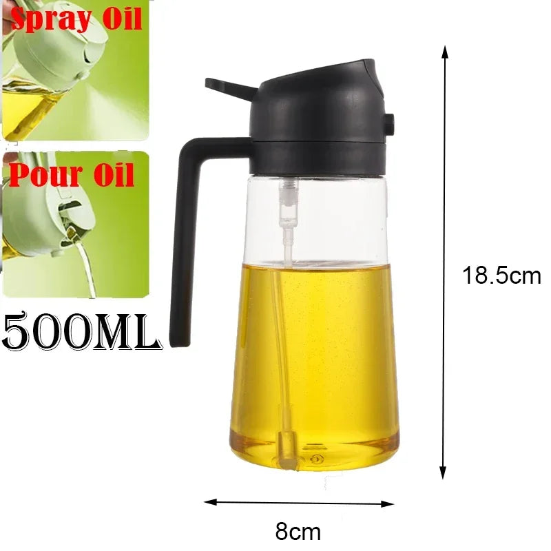 Olive Oil Mister Spray Bottle for Cooking - Cooking Oil Spray Bottle  Air Fryer Accessories - Refillable Glass Dispenser
