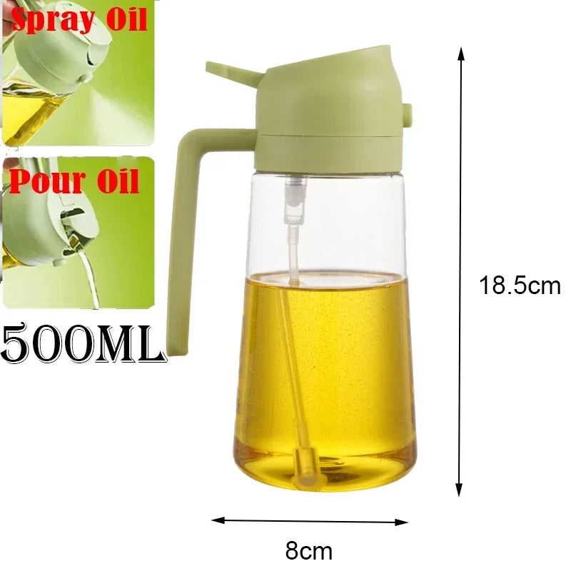 Olive Oil Mister Spray Bottle for Cooking - Cooking Oil Spray Bottle  Air Fryer Accessories - Refillable Glass Dispenser