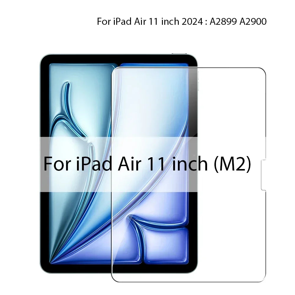 3PCS Tempered Glass For Ipad Pro 13 12.9 11 6th M4 M2 2024 Air 5 4 3 2 1 9 9th 10 10th Gen Mini 6 10.9 10.2 9.7 Screen Protector