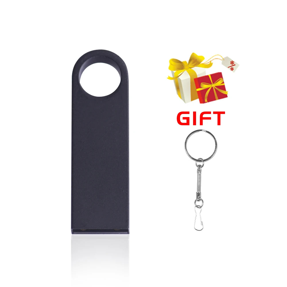 Metal USB Flash Drive Pendrive 8GB 16GB 32GB 64GB High Speed Memory Stick U Disk 128GB waterproof Key Ring Gift metal stick key