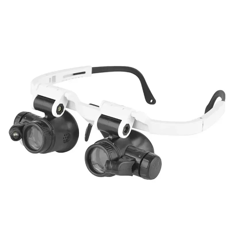 Magnifying Glass 8X/15X/23X Jeweler Watchmaker With LED Light Telescopic Headband Magnifier Glasses Reading Loupes Eyewear