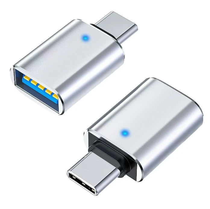 LED USB 3.0 To Type C Adapter OTG To USB C USB-A To Micro USB Type-C Female Connector For Samsung Xiaomi POCO Adapters