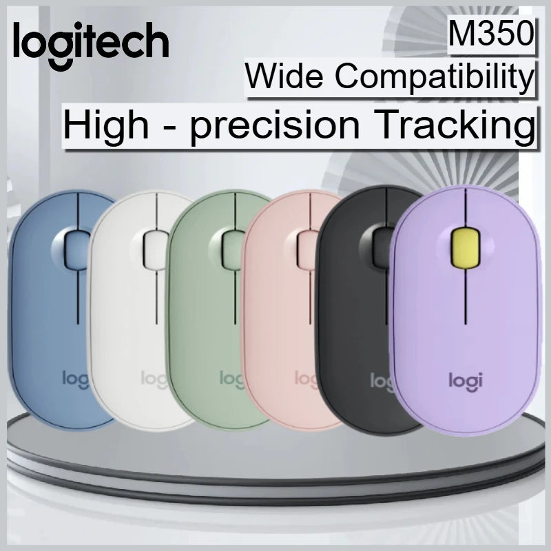 Logitech M350 - Wireless Mouse with Dual Connect, 1000 DPI, Silent Clicks, 18-Month Battery, Slim & Portable