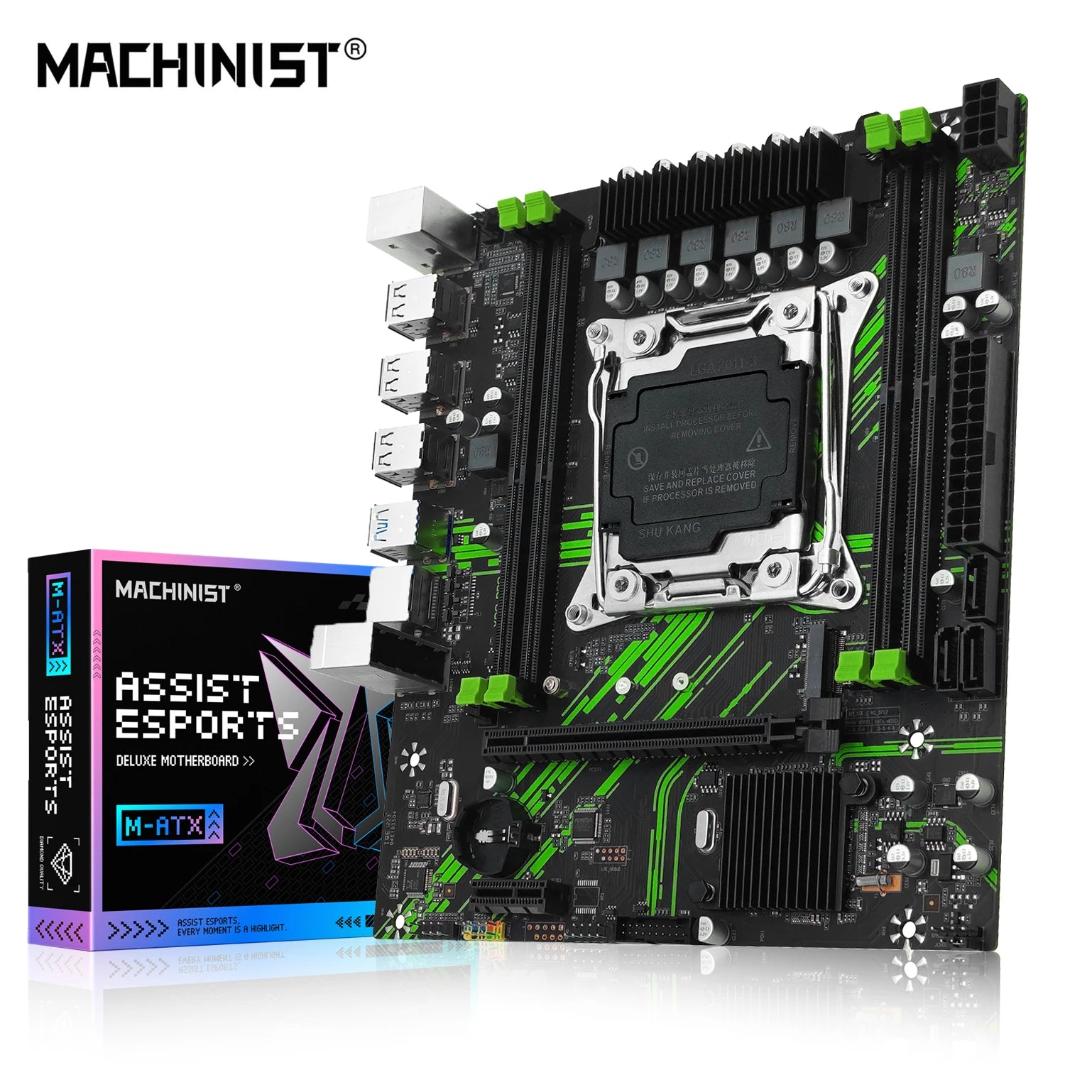 MACHINIST X99 PR9 X99 Motherboard Support LGA 2011-3 Intel Xeon E5 V3&V4 CPU DDR4 RAM SATA/NVME M.2 Slot USB3.0