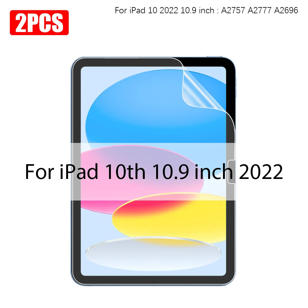 2PCS Paper Film Like For Ipad 10 10th Pro 13 M4 12.9 2025 Screen Protector For Ipad Air 11 5 4 M3 M2 A16 9th Generation Mini 6 7
