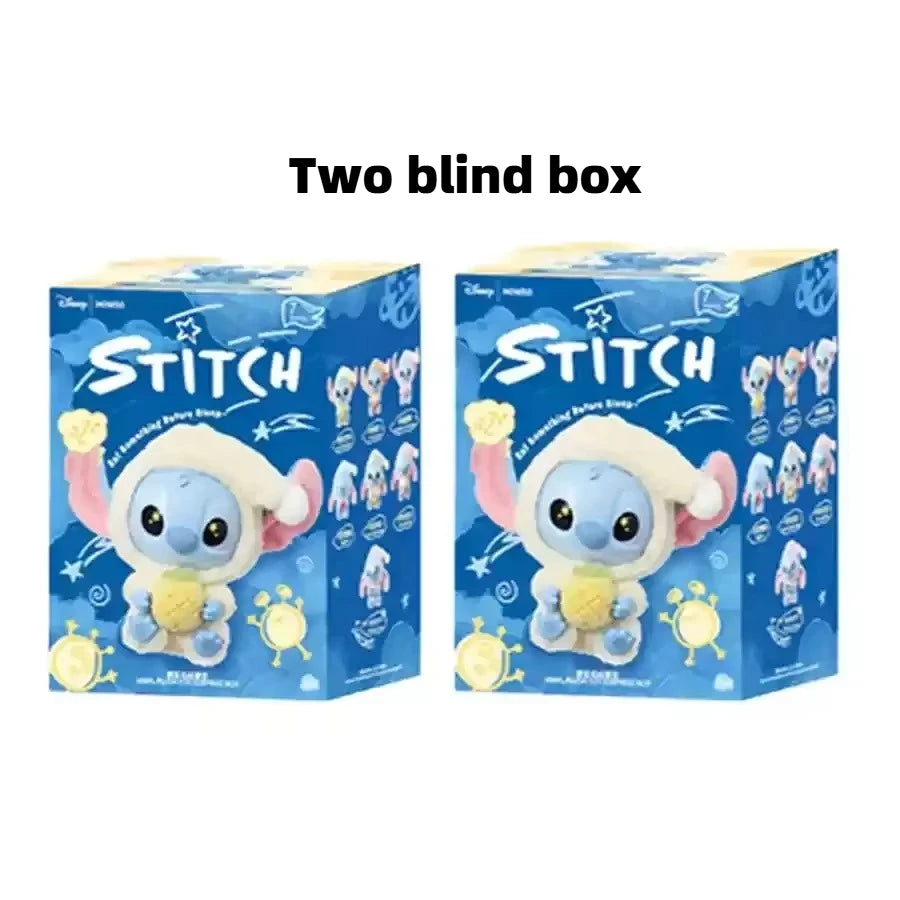 Miniso Disney Stitch Eat Something Before Sleep Blind Box Mystery Bag Vinyl Plush Doll Toys Pendant Surprise The Monsters Gifts