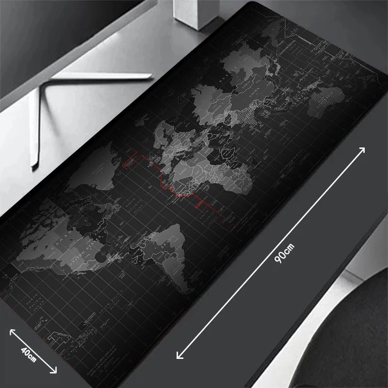 Map Mouse Pad Large Map Desk Mat Protector Gaming Mousepads Office Table Decor Keyboard Long Padding Notebook Computer Gamer Mat