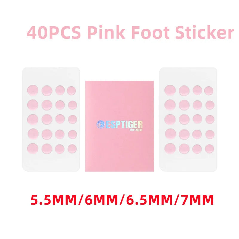 New 40PCS Esptiger Tiger ICE V2 Foot Sticker Pink DIY Small Dots Foot  Pad Arc Edge Esptiger 5.5MM 6MM 6.5MM 7MM 8MM