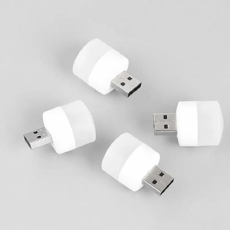 2/4/10 Pcs USB Night Light Warm White LED Plug-In Light Bulb Portable Home Environment Light Energy-Saving Reading Night Light