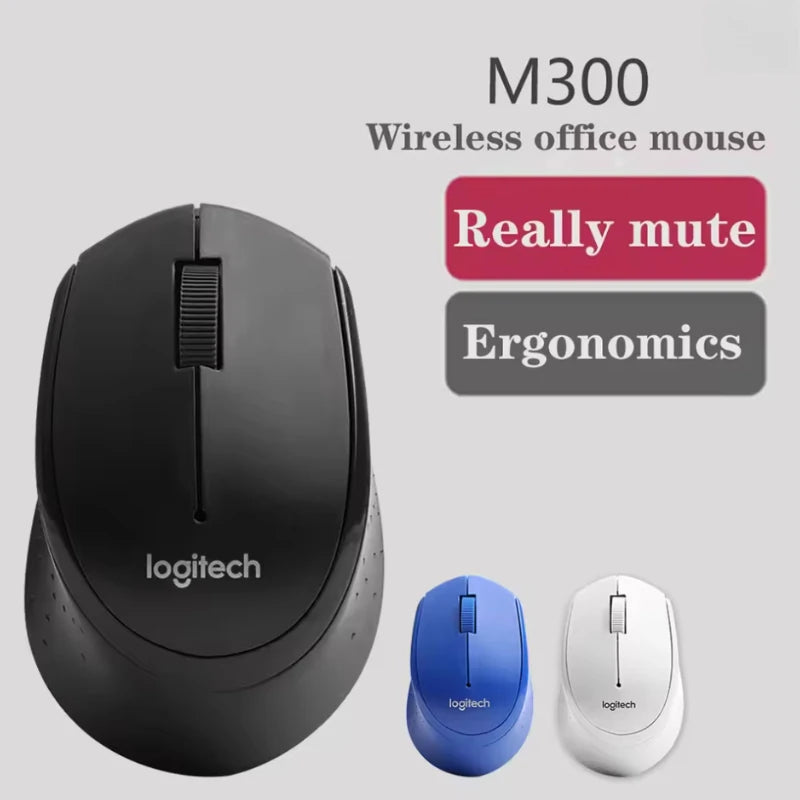 Logitech M330, Ergonomic, Fits The Curve of The Right Hand, Comfortable Grip, Wireless Convenient Operation, Office Efficiency.